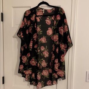 Floral Sheer Kimono Cardigan